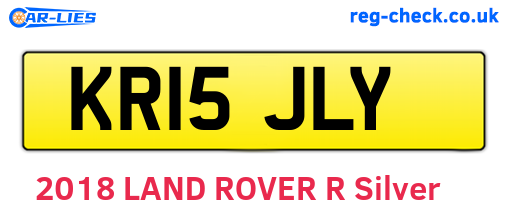 KR15JLY are the vehicle registration plates.