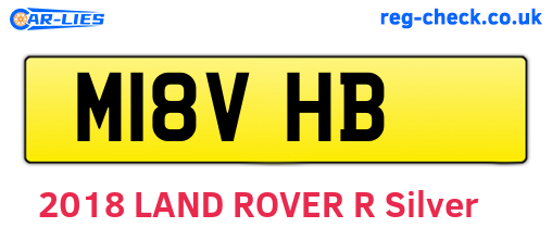 M18VHB are the vehicle registration plates.