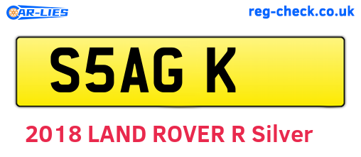 S5AGK are the vehicle registration plates.