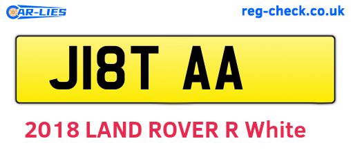 J18TAA are the vehicle registration plates.