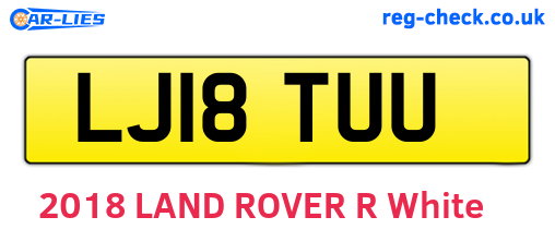 LJ18TUU are the vehicle registration plates.