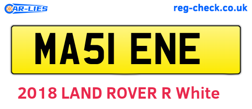 MA51ENE are the vehicle registration plates.