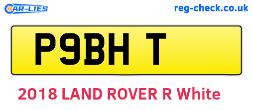 P9BHT are the vehicle registration plates.