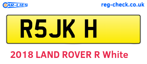 R5JKH are the vehicle registration plates.