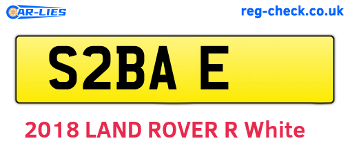 S2BAE are the vehicle registration plates.