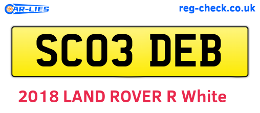 SC03DEB are the vehicle registration plates.