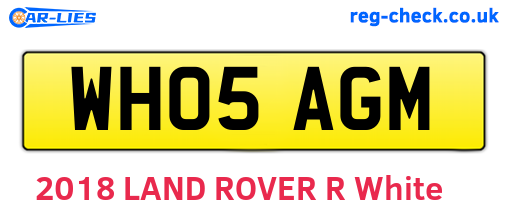 WH05AGM are the vehicle registration plates.