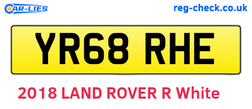 YR68RHE are the vehicle registration plates.