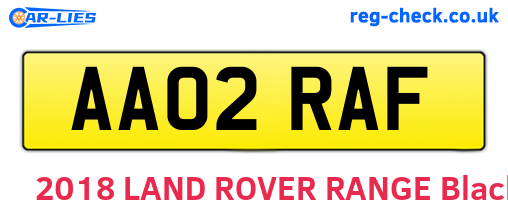 AA02RAF are the vehicle registration plates.