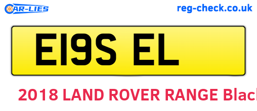 E19SEL are the vehicle registration plates.