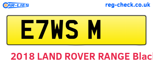 E7WSM are the vehicle registration plates.
