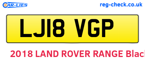 LJ18VGP are the vehicle registration plates.