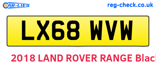 LX68WVW are the vehicle registration plates.