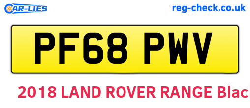 PF68PWV are the vehicle registration plates.