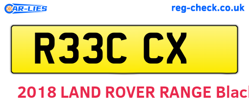 R33CCX are the vehicle registration plates.