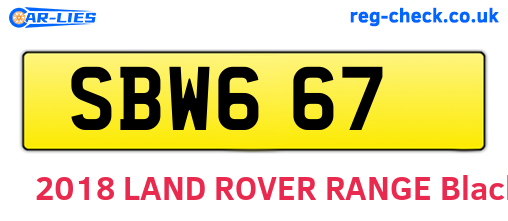 SBW667 are the vehicle registration plates.