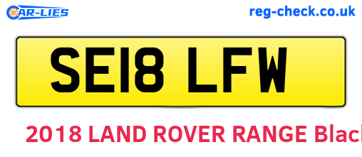 SE18LFW are the vehicle registration plates.