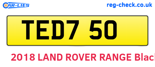 TED750 are the vehicle registration plates.