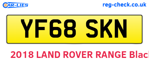 YF68SKN are the vehicle registration plates.