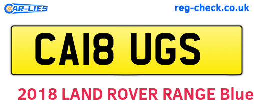 CA18UGS are the vehicle registration plates.