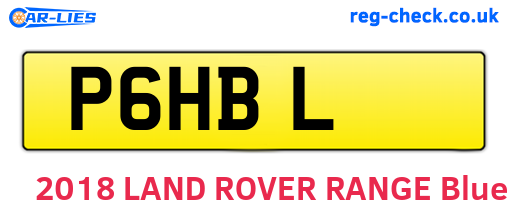 P6HBL are the vehicle registration plates.