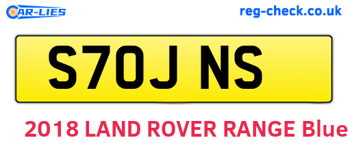 S70JNS are the vehicle registration plates.