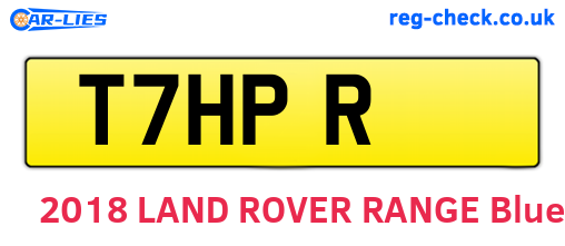 T7HPR are the vehicle registration plates.