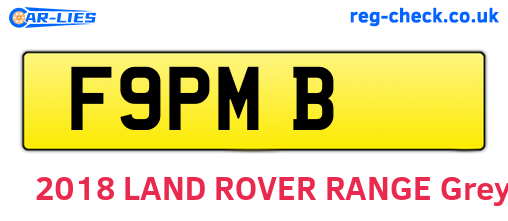 F9PMB are the vehicle registration plates.