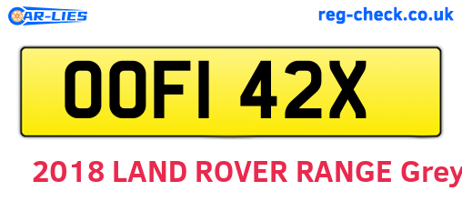 OOF142X are the vehicle registration plates.