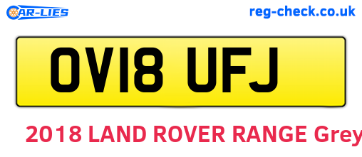 OV18UFJ are the vehicle registration plates.