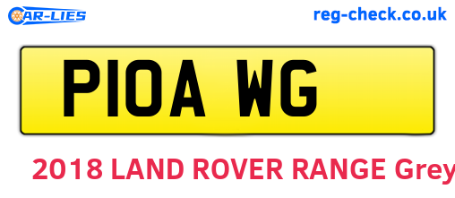 P10AWG are the vehicle registration plates.