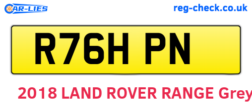 R76HPN are the vehicle registration plates.