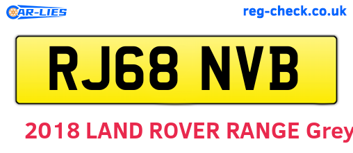 RJ68NVB are the vehicle registration plates.