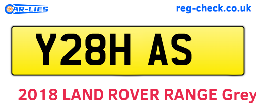 Y28HAS are the vehicle registration plates.