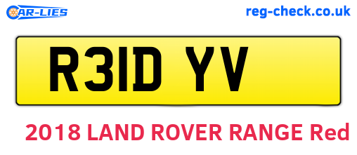 R31DYV are the vehicle registration plates.