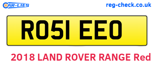 RO51EEO are the vehicle registration plates.