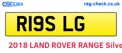 R19SLG are the vehicle registration plates.