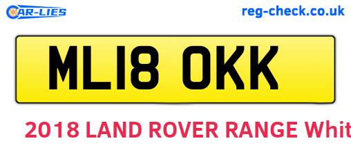 ML18OKK are the vehicle registration plates.