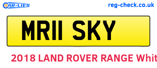 MR11SKY are the vehicle registration plates.
