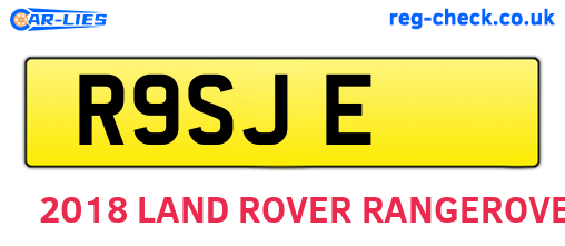 R9SJE are the vehicle registration plates.
