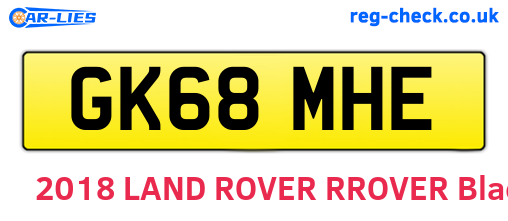 GK68MHE are the vehicle registration plates.