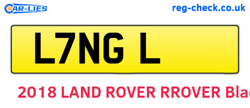 L7NGL are the vehicle registration plates.