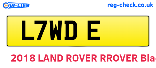L7WDE are the vehicle registration plates.