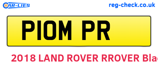 P10MPR are the vehicle registration plates.