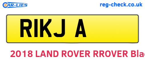 R1KJA are the vehicle registration plates.
