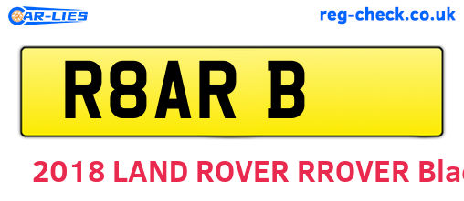 R8ARB are the vehicle registration plates.