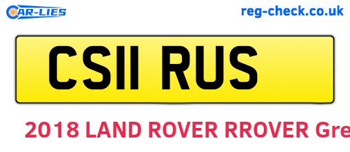 CS11RUS are the vehicle registration plates.