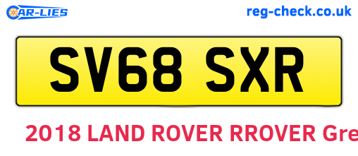 SV68SXR are the vehicle registration plates.
