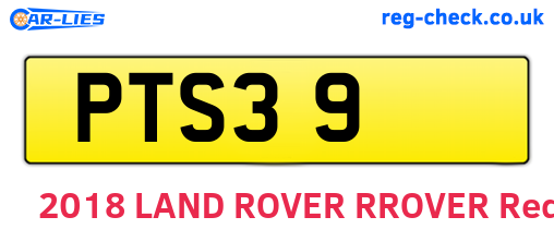 PTS39 are the vehicle registration plates.