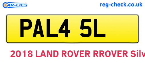 PAL45L are the vehicle registration plates.